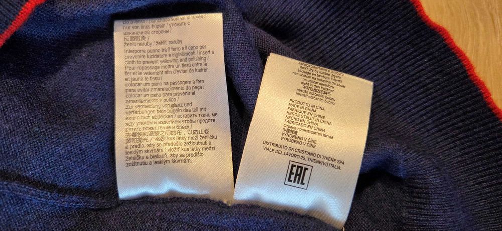 Męski wełniany sweter Aeronautica Militare Rozmiar L