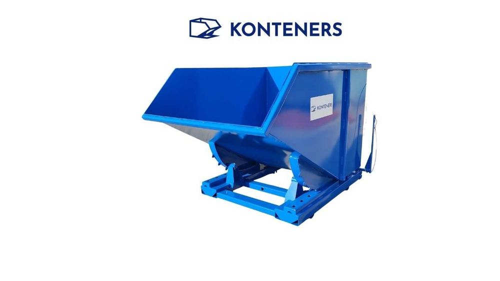 Kontener samowyładowczy wózek widłowy 1m3/KOLEBA /pojemnik metalowy ,odpady, złom, wióry, trociny, recykling, KOLEBA/ KOLIBA/ WYWROTKA Producent