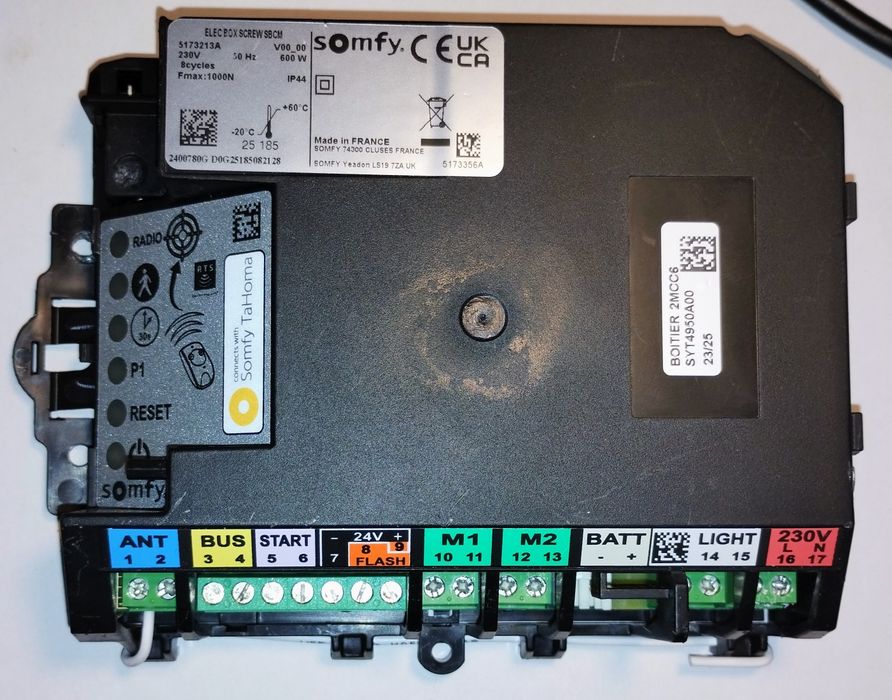 Centralka Somfy do bram dwuskrzydłowych  Somfy SGS/EXAVIA/Axovia