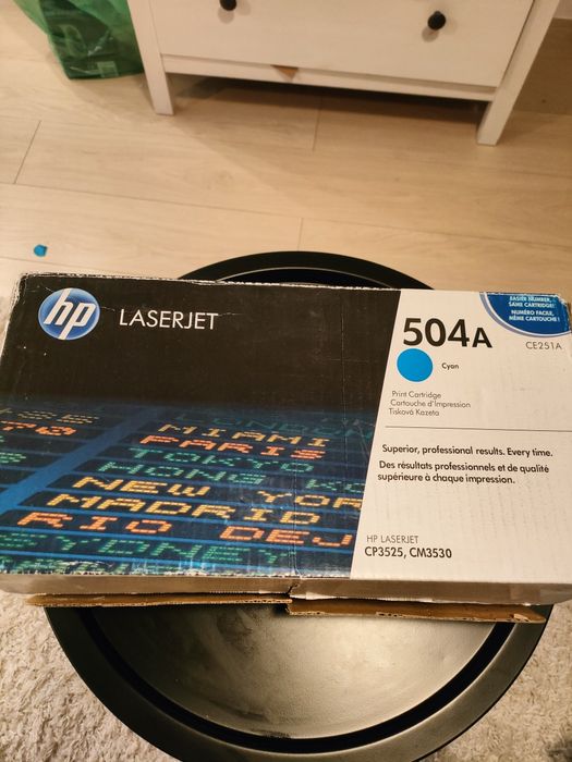 HP 504A laserjet toner cartridge cyan niebieski CE251A