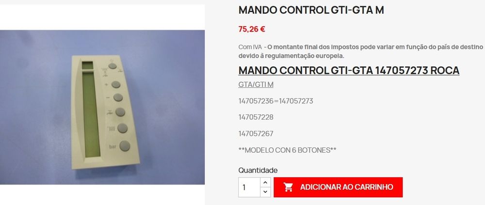 Comando electrónico para roca