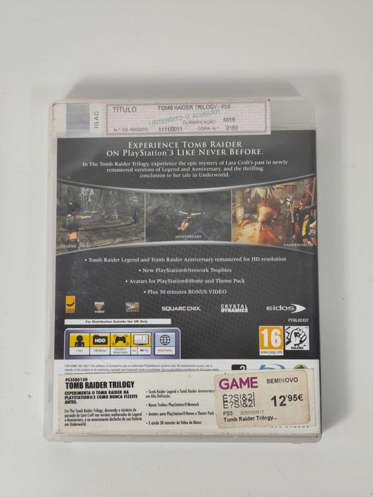Tomb Raider Trilogy - Playstation 3 PS3