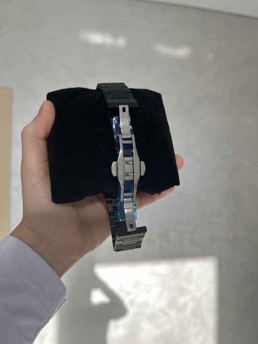 Чоловічий годинник в стилі total black / casio