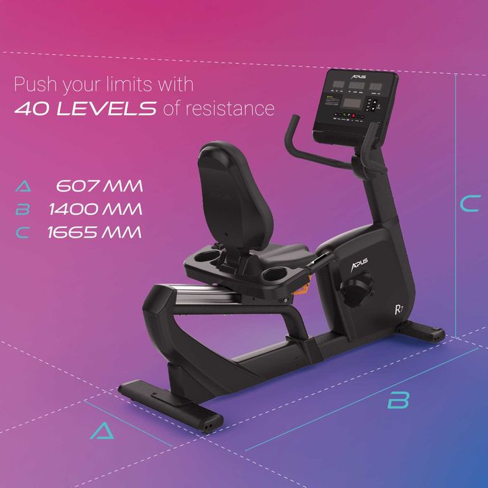 Rower poziomy APUS Recumbent Bike R7 nowy gwarancja