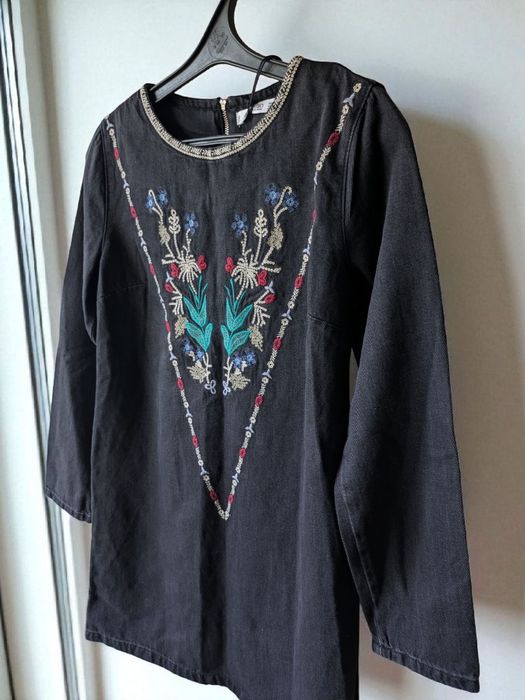 Сукня джинсова Вишиванка манго mango плаття зара zara