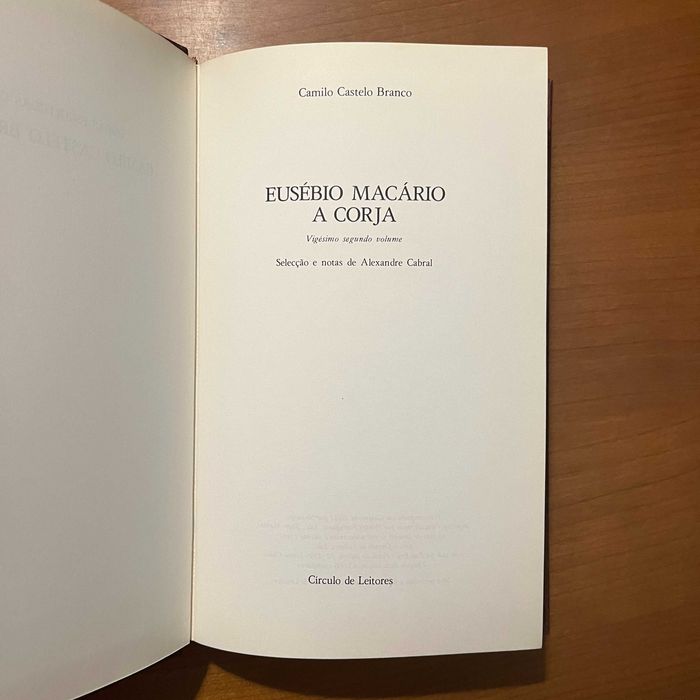 Camilo Castelo Branco - Eusébio Macário / A Corja (envio grátis)