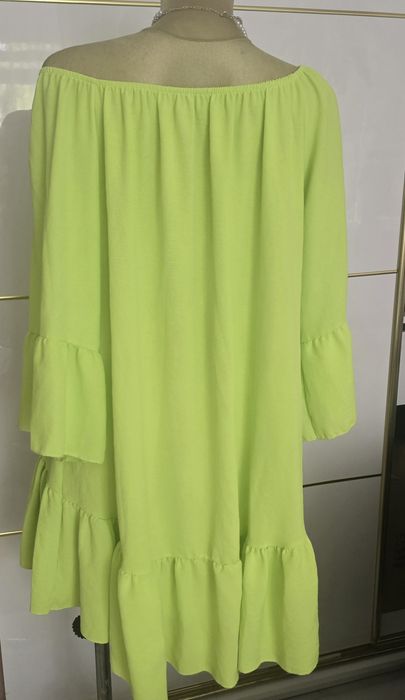 Neonowa tunika hiszpanka seledynowa uni L-XXL