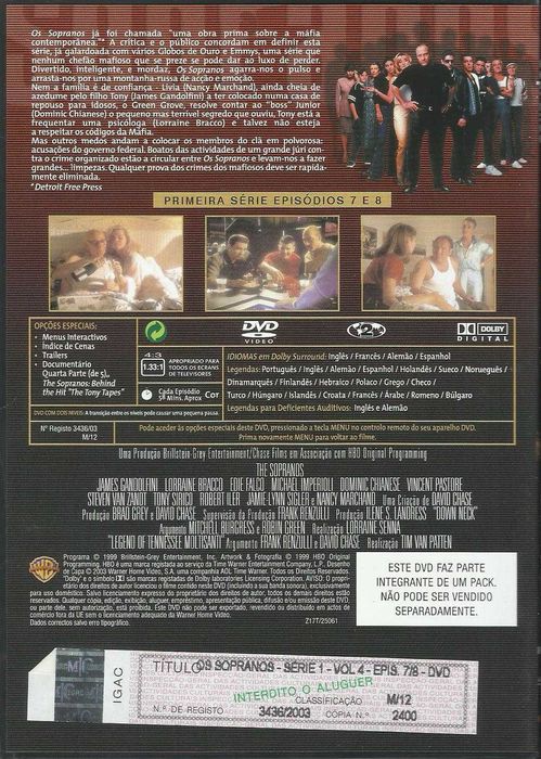 Os Sopranos: A Primeira Série (6 DVD)