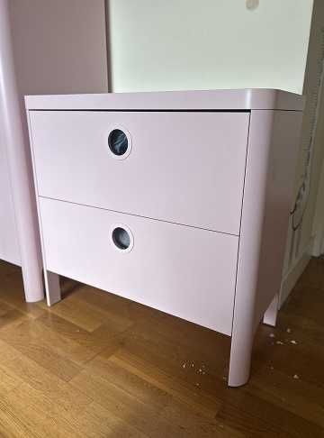 Cômoda BUSUNGE com 2 Gavetas – Rosa