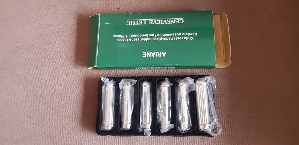 conjunto de seis marcadores de mesa de jantar