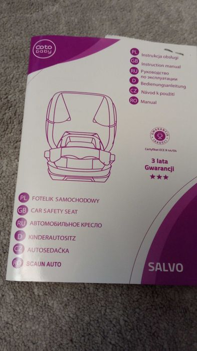 fotelik samochodowy ISOFIX 9-36 KG
