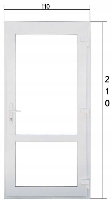 DRZWI Kacprzak 110x210 Drzwi ZEWNĘTRZNE szyba/szyba PCV Białe Lider OLX