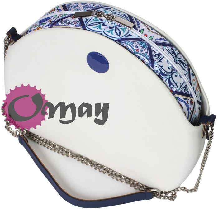 Efektowny organizer OBAG MOON LIGHT kafelki błękitne granat wkład OMAY