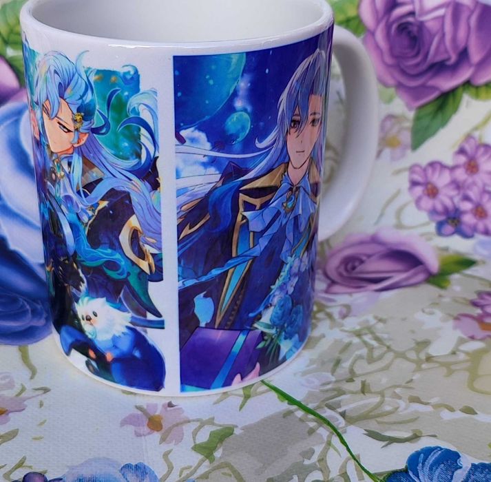Чашка аниме чашка Геншин Нёвиллет Neuvillette Genshin impact Невиллет