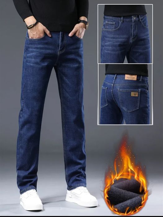 NOWE spodnie męskie jeans ocieplane  xxl