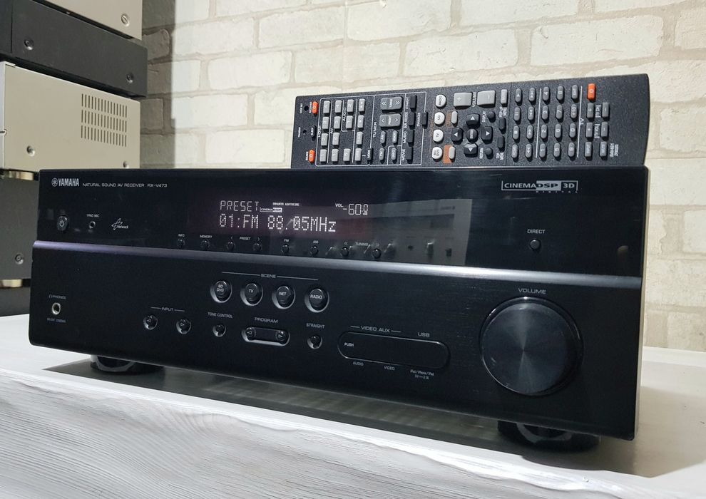 5.1AV-ресивер Yamaha RX-V473 5×115Вт,AirPlay 4K USB HDMI DLNA
