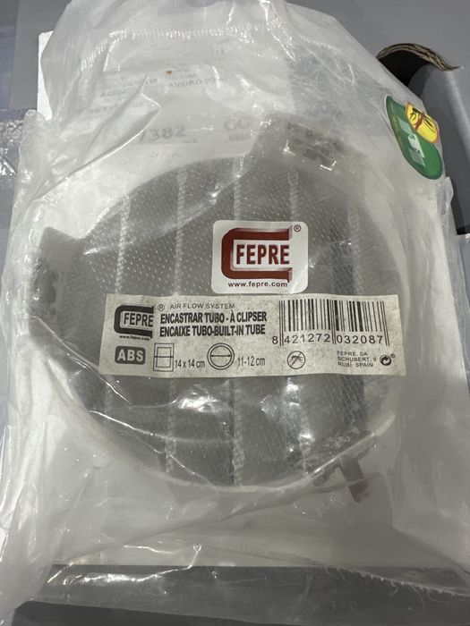 Grelha de ventilação TUBO 11-12cm - Fepre