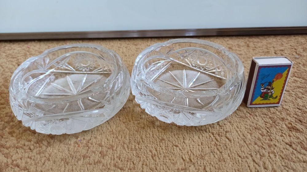 Фужери, хрустальні попільниці