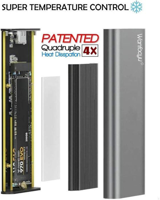 Adapter obudowa dysku SSD USB typ C M.2 NVMe B658