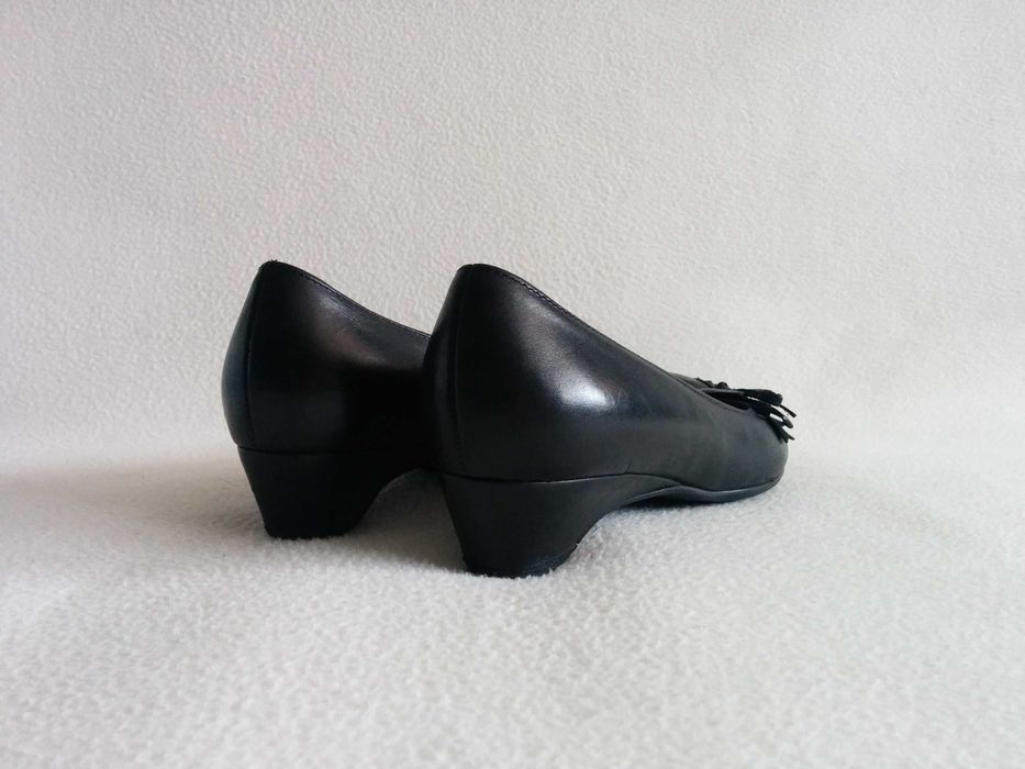 GABOR damskie czółenka z kwiatem - buty ze skóry naturalnej