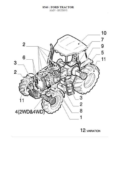 Ciągnik FORD New Holland 8560 katalog części w języku polskim