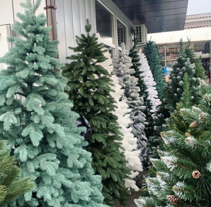 ЛИТІ ЯЛИНКИ ПРЕМІУМ - Зелені та Блакитні - Як Справжні АКЦІЯ