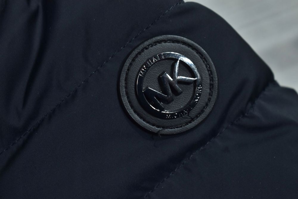 Michael Kors Granatowa Pikowana Ocieplana Puchem Kurtka Damska Xs