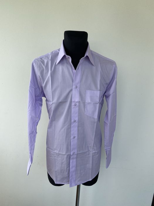Koszula męska nowa 39 rozmiar 176-182 wrost liliowy gładka długi rękaw