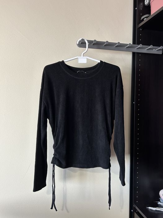 Camisola malha preta manga comprida Zara