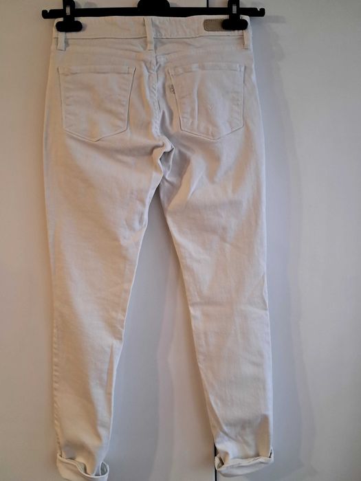 Nowość 2025:) białe jeansy SKINNY LEVI'S roz 25/32