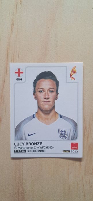 Cromo futebol de Lucy Bronze(Euro 2017)da Panini