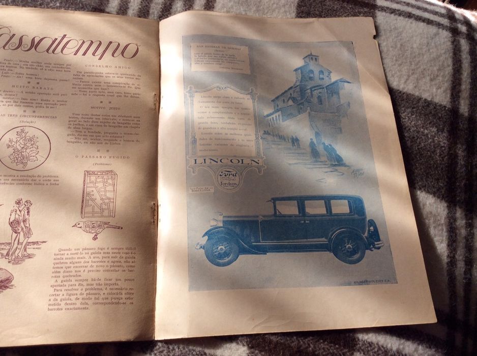 Revista Ilustração anos 20 Portugal Notícias Publicidade