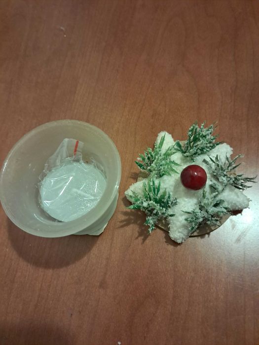 Castiçal Vidro com vela