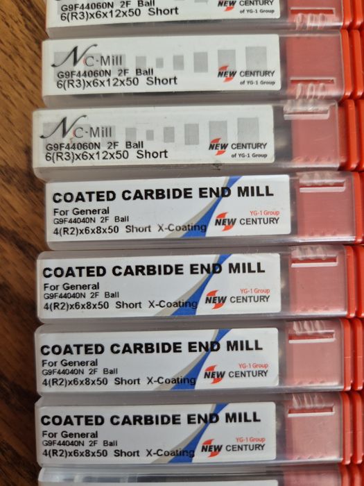 Frezy palcowe do cnc nowe