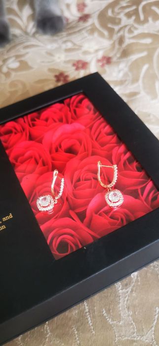 Набір Victoria's сережки+каблучка 16,5