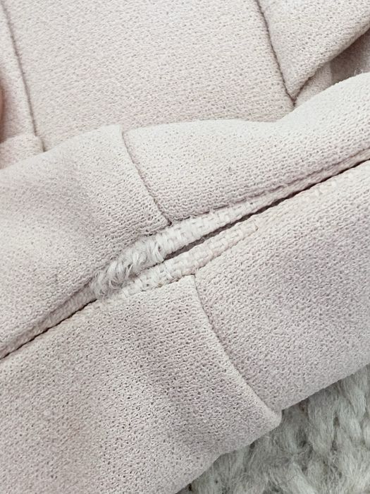 Beżowy kremowy pudrowy róż kombinezon długi elegancki Mohito S 36