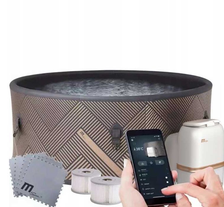 Dmuchane Spa Basen Z Hydromasazem Relaks Podgrzewana Woda Mono Eco WIFI 6os