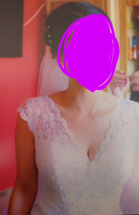 Suknia ślubna rozmiar S/M gratis dwa welony długi i krótki