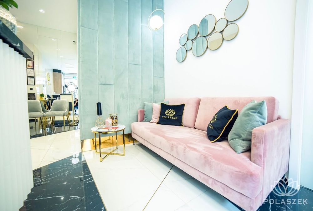 Ściana tapicerowana zielona 296cm x 166cm