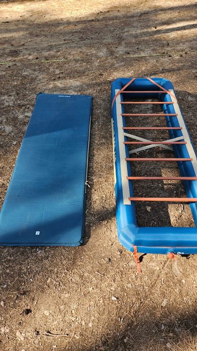 Quechua Łóżko polowe pompowane stelaż Camp Bed Air 70 1 osobowe  plus mata samopompująca  Quechua 65cm