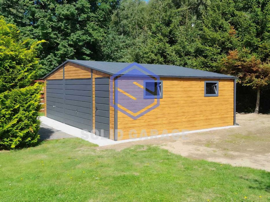 Garaż na narzędzia schowek drewnopodobny blaszany 8x6m