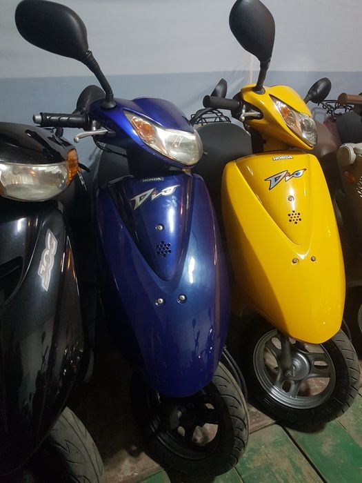 Honda Dio 18 желтый скутер мопед из Японии с контейнера купить