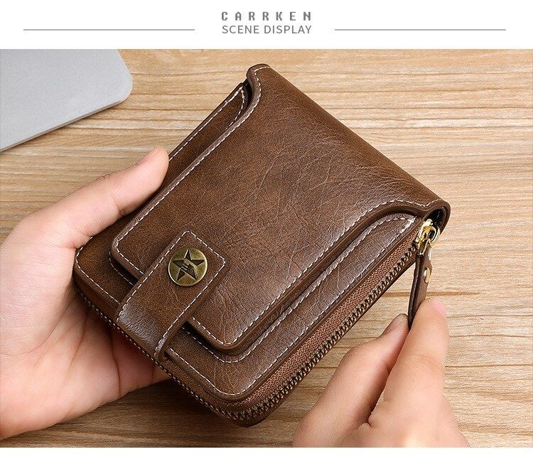 Brązowy męski portfel