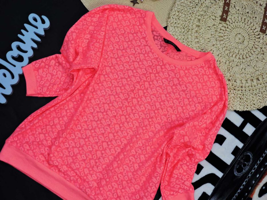 Dunnes Neonowa bluza ażurek M