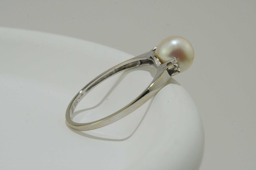 Złoty pierścionek z brylantami 14K