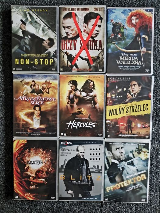 Filmy DVD różne płyty