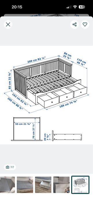 Łóżko Ikea HEMNES