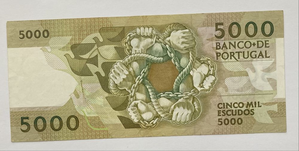 Nota  1095 - Cinco Mil Escudos Ch.2A - 1993