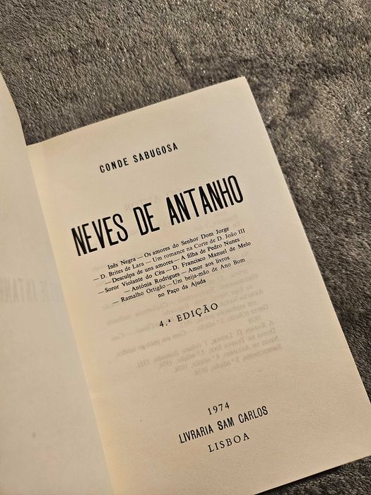 Neves de antanho, conde de sabugosa