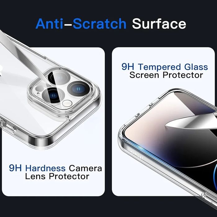 Case etui + 2x szkło hartowane 2x szkło na aparat iPhone 14 Pro Max